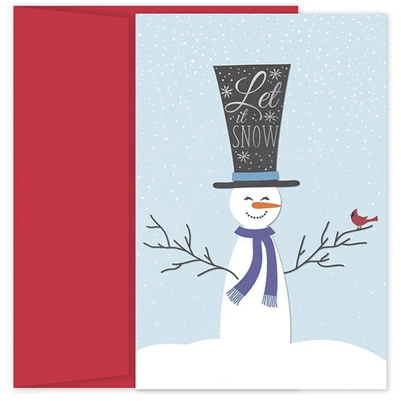 Masterpiece Snowman Holiday Christmas Cards Set of 18 with Envelopes - Picture 2 of 4